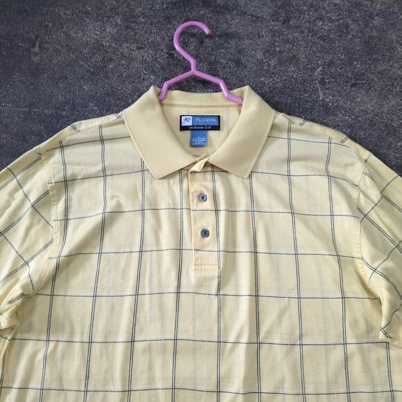 Jos. A. Bank Leadbetter Golf Polo Shirt Mens L Yellow Summer Outdoor Performance - Picture 2 of 7